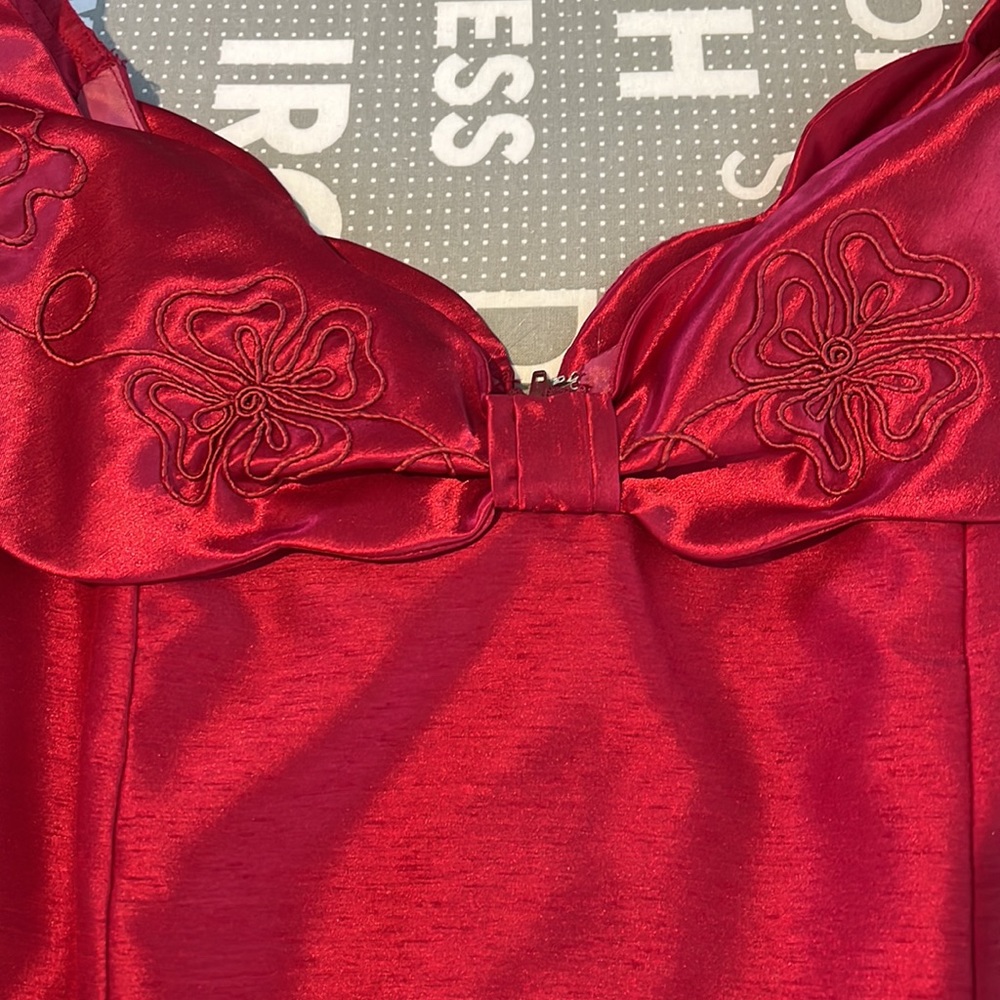 Jiuliani Rick fed maroon cocktail dress - Picture 11 of 11